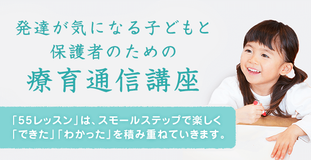 療育55段階プログラム（55レッスン）｜療育の通信講座なら【四谷